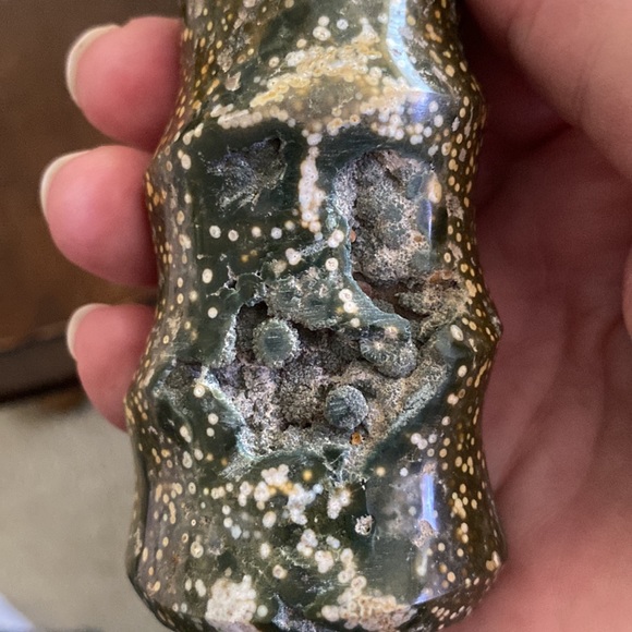 🔥OCEAN JASPER PAIR🔥. Old stock/ early OJ. 5” & 4.25” tall x 1.5” wide. PRETTY - Picture 6 of 17
